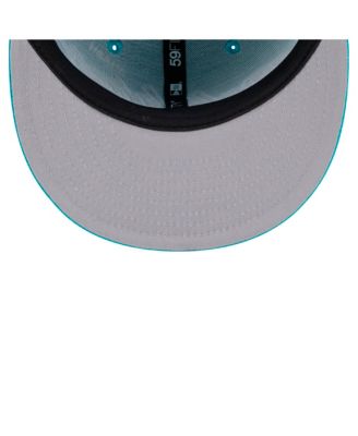 Men's Aqua Miami Dolphins Script Sided 59FIFTY Fitted Hat