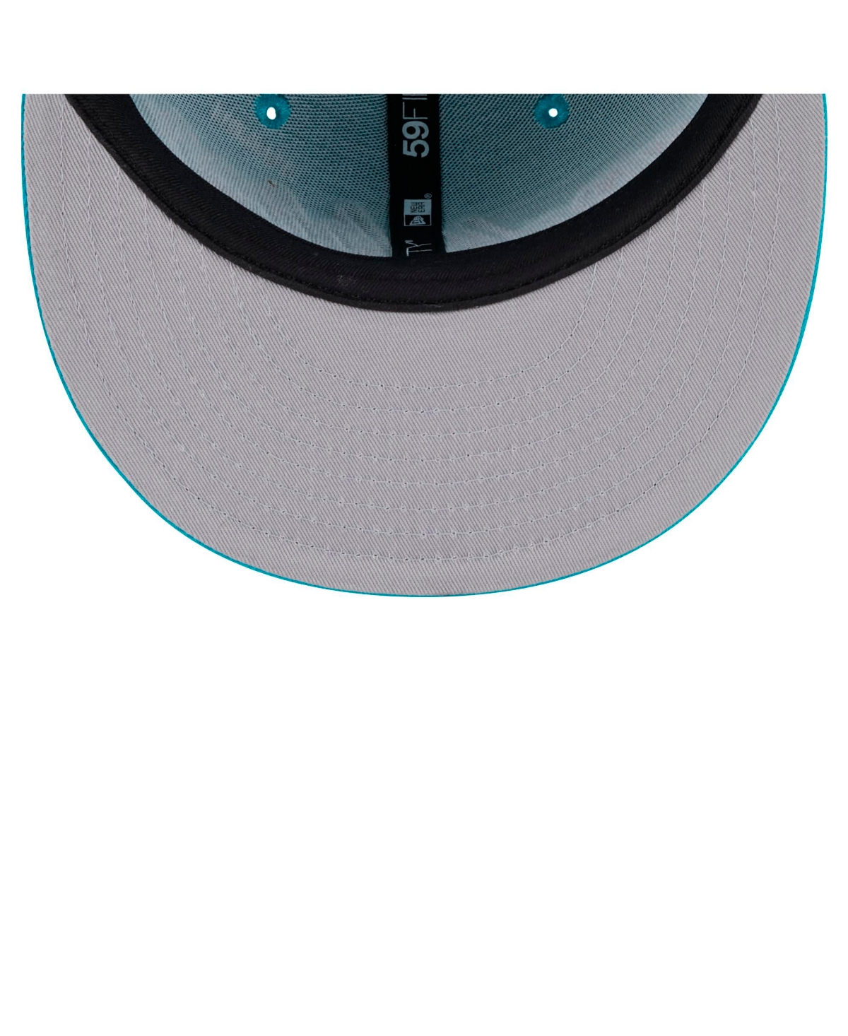 NEW ERA MEN'S AQUA MIAMI DOLPHINS SCRIPT SIDED 59FIFTY FITTED HAT 