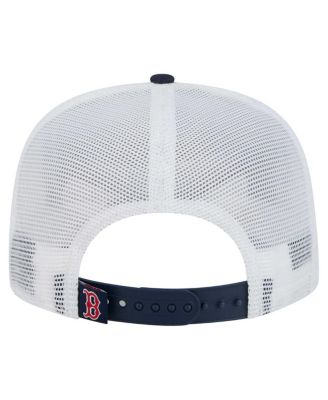 Men's Navy Boston Red Sox 9FIFTY A-Frame Trucker Snapback Hat