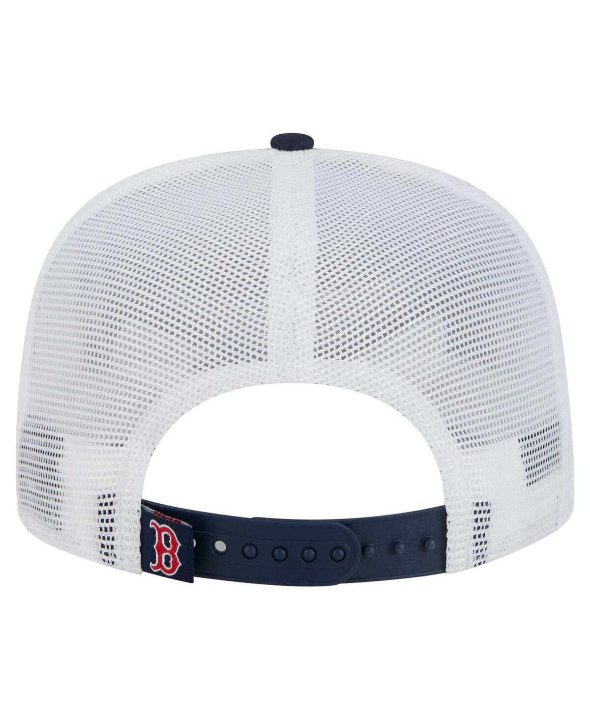 NEW ERA MEN'S NAVY BOSTON RED SOX 9FIFTY A-FRAME TRUCKER SNAPBACK HAT 