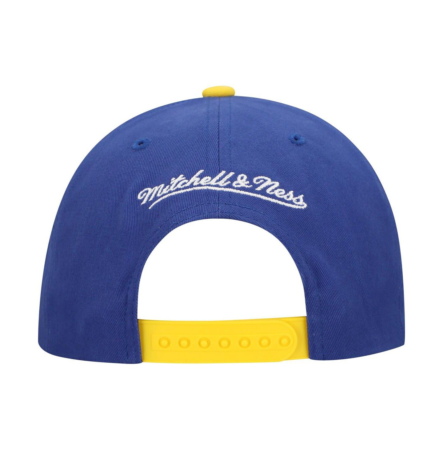 Мужская кепка Mitchell & Ness Royal/Gold Golden State Warriors Team Up Classic Edition Adjustable Hat — фото 2