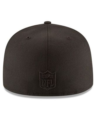 Мужская черная приталенная шляпа Philadelphia Eagles Super Bowl LIX Champions от New Era с нашивкой сбоку в тон 59FIFTY