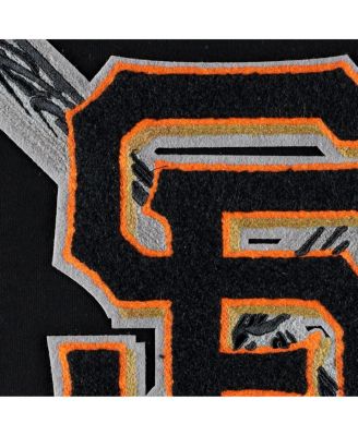 Черный профессиональный стандарт мужской Сан-Франциско Джайентс логотип пюре пуловер толстовка с капюшоном