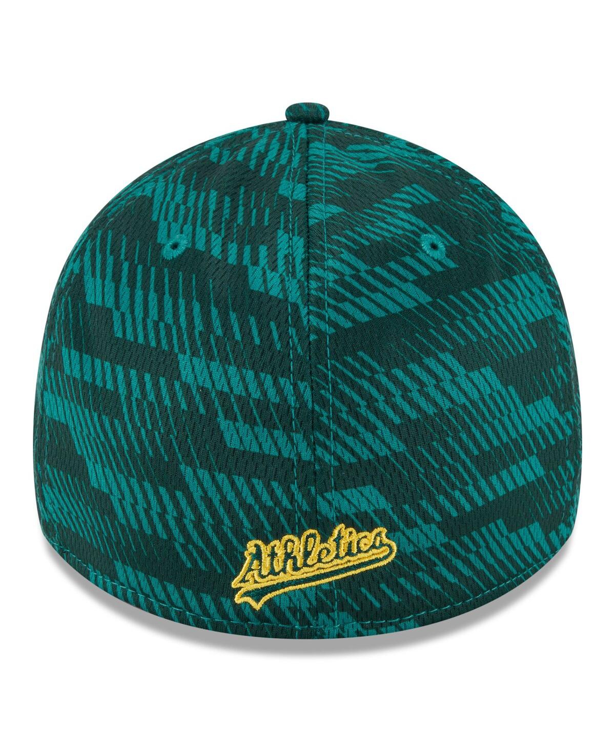 New Era Men's Green Athletics 2025 Mlb Clubhouse 39THIRTY Flex Hat
