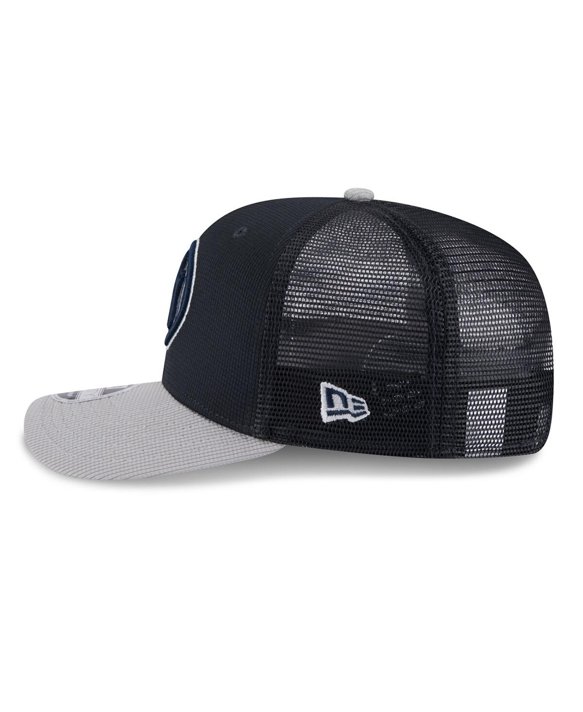 NEW ERA MEN'S NAVY/GRAY NEW YORK YANKEES 2025 BATTING PRACTICE 9SEVENTY STRETCH-SNAP TRUCKER HAT 