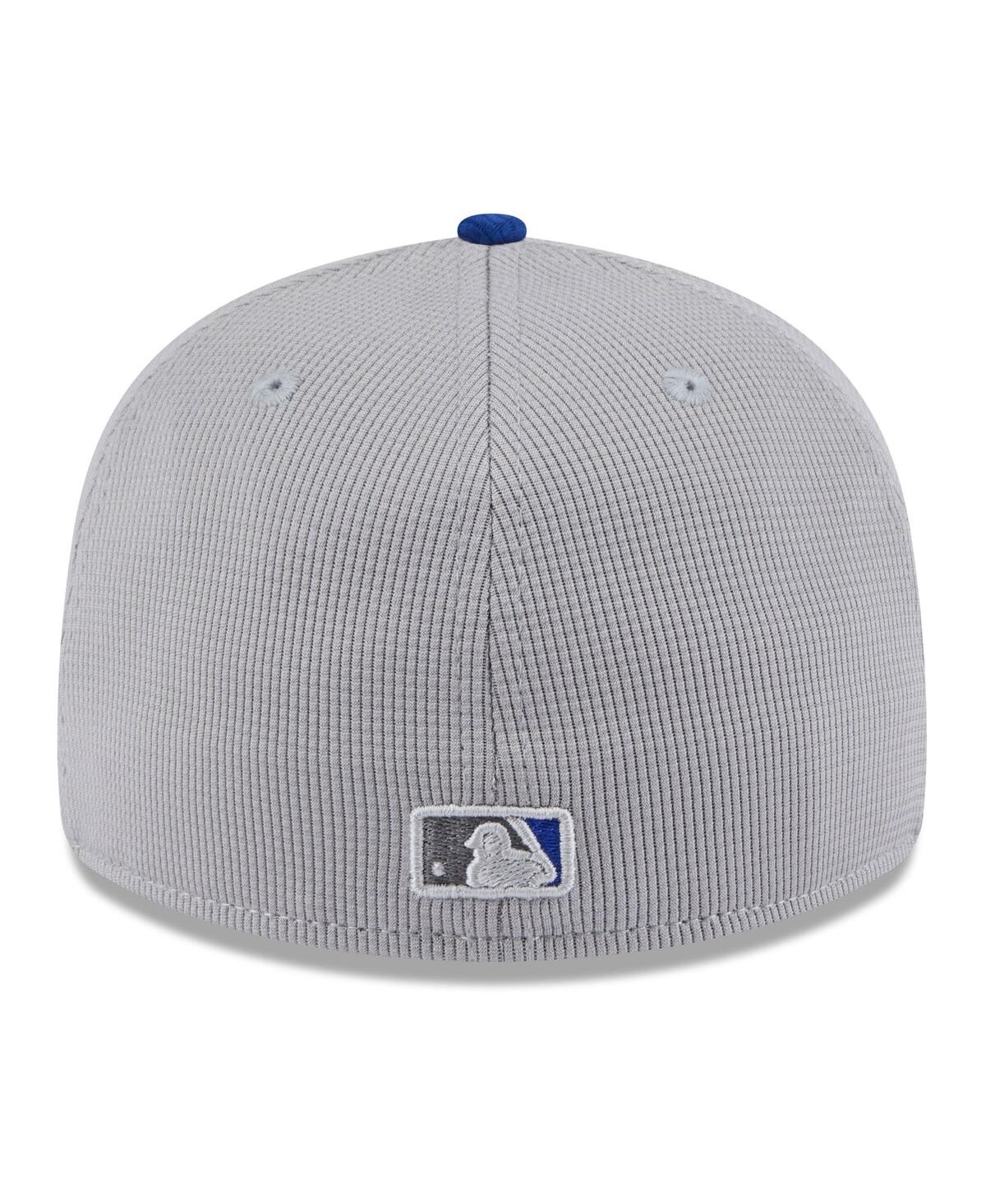 New Era Men's Gray/royal New York Mets 2025 Batting Practice Low Profile 59fifty Fitted Hat In Gray,royal