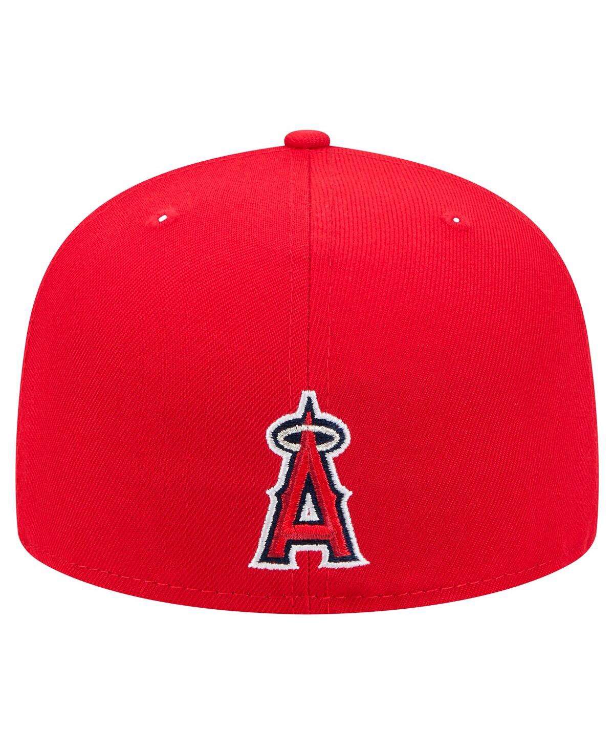 Shop New Era Men's Red Los Angeles Angels Ransom 59fifty Fitted Hat