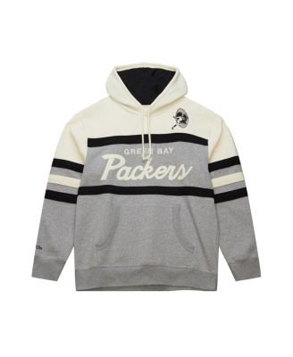 Мужская толстовка-пуловер с винтажным логотипом Mitchell & Ness Heather Grey Green Bay Packers Head Coach