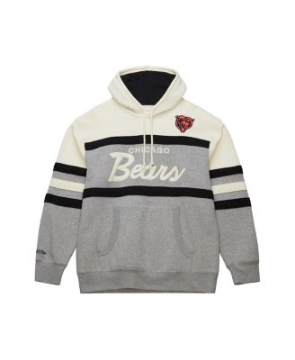 Мужская толстовка Mitchell & Ness Heather Grey с винтажным логотипом главного тренера Chicago Bears, пуловер с капюшоном
