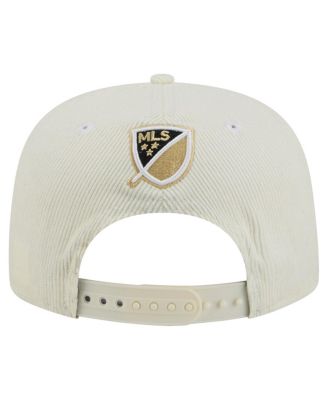 Мужская кепка для гольфа New Era кремового цвета LAFC 2025 Kickoff Snapback
