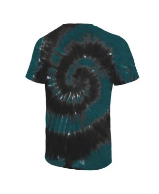 Величественная мужская темно-зеленая/черная футболка Philadelphia Eagles, двукратных чемпионов Суперкубка, с надписью Hard Count Spiral Tie-Dye