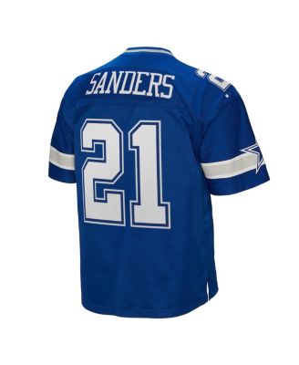 Мужская футболка Mitchell & Ness Deion Sanders темно-синего цвета Dallas Cowboys Legacy, реплика