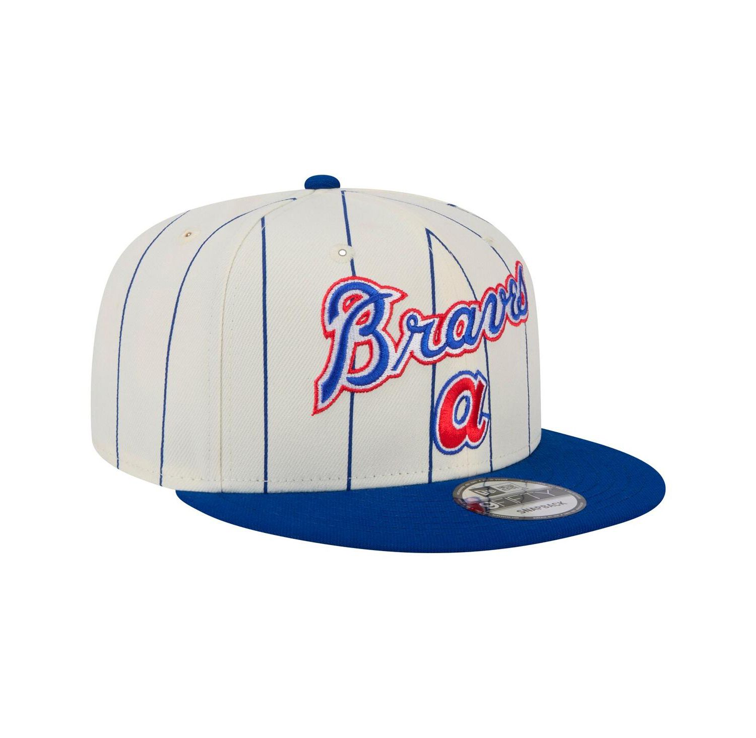 Men's White Atlanta Braves Jersey Pinstripe 9FIFTY Snapback Hat