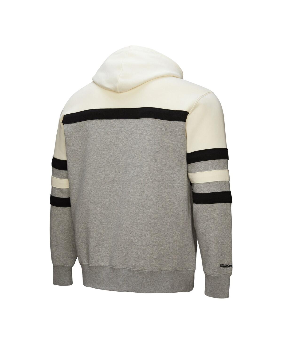 Mitchell & Ness Men's Heather Gray Buffalo Bills Head Coach Vintage Logo Pullover Hoodie In Heather Gray