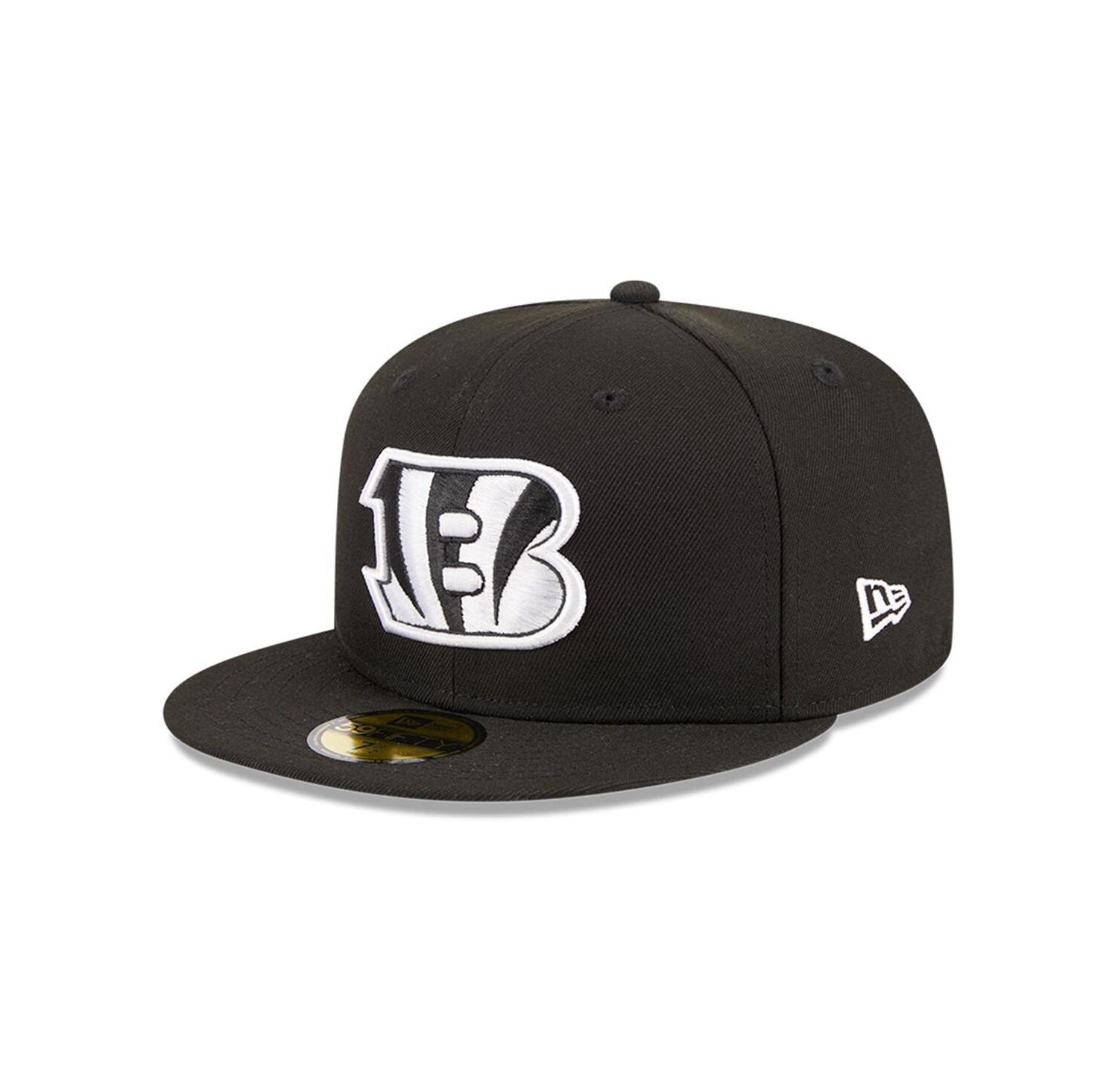 Men's Black Cincinnati Bengals Main Patch 59FIFTY Fitted Hat
