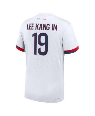 Мужская футболка Nike Lee Kang белого цвета, точная копия выездной майки игрока 