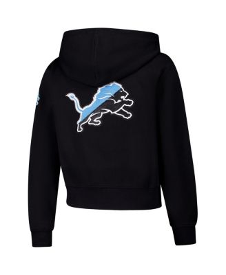 Женская черная толстовка Pro Standard с раздельным логотипом Detroit Lions на молнии