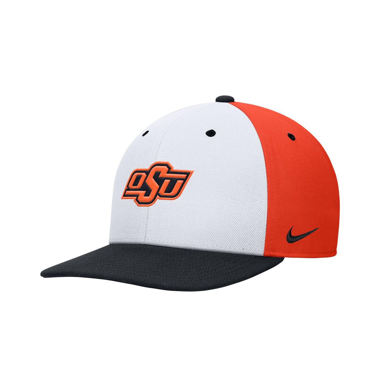 Мужская кепка Nike White/Orange Oklahoma State Cowboys Pro Performance Snapback Hat — фото 3