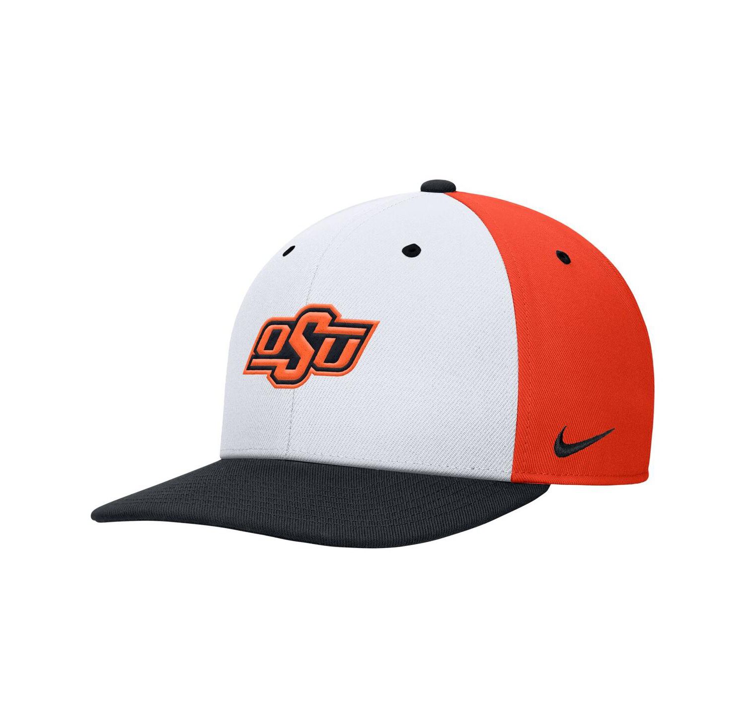 Men's White/Orange Oklahoma State Cowboys Pro Performance Snapback Hat