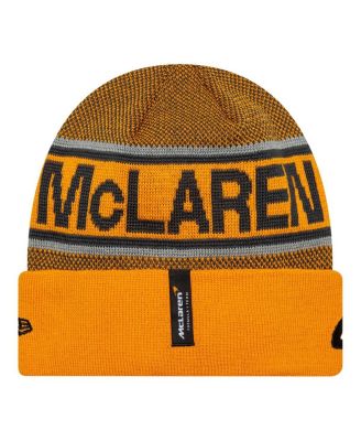 Мужская вязаная шапка с манжетами Lando Norris оранжевого/антрацитового цвета McLaren F1 Team 2025 новой эры, реплика гонщика