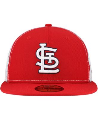 Men's Red St. Louis Cardinals Team Color 59FIFTY Trucker Fitted Hat