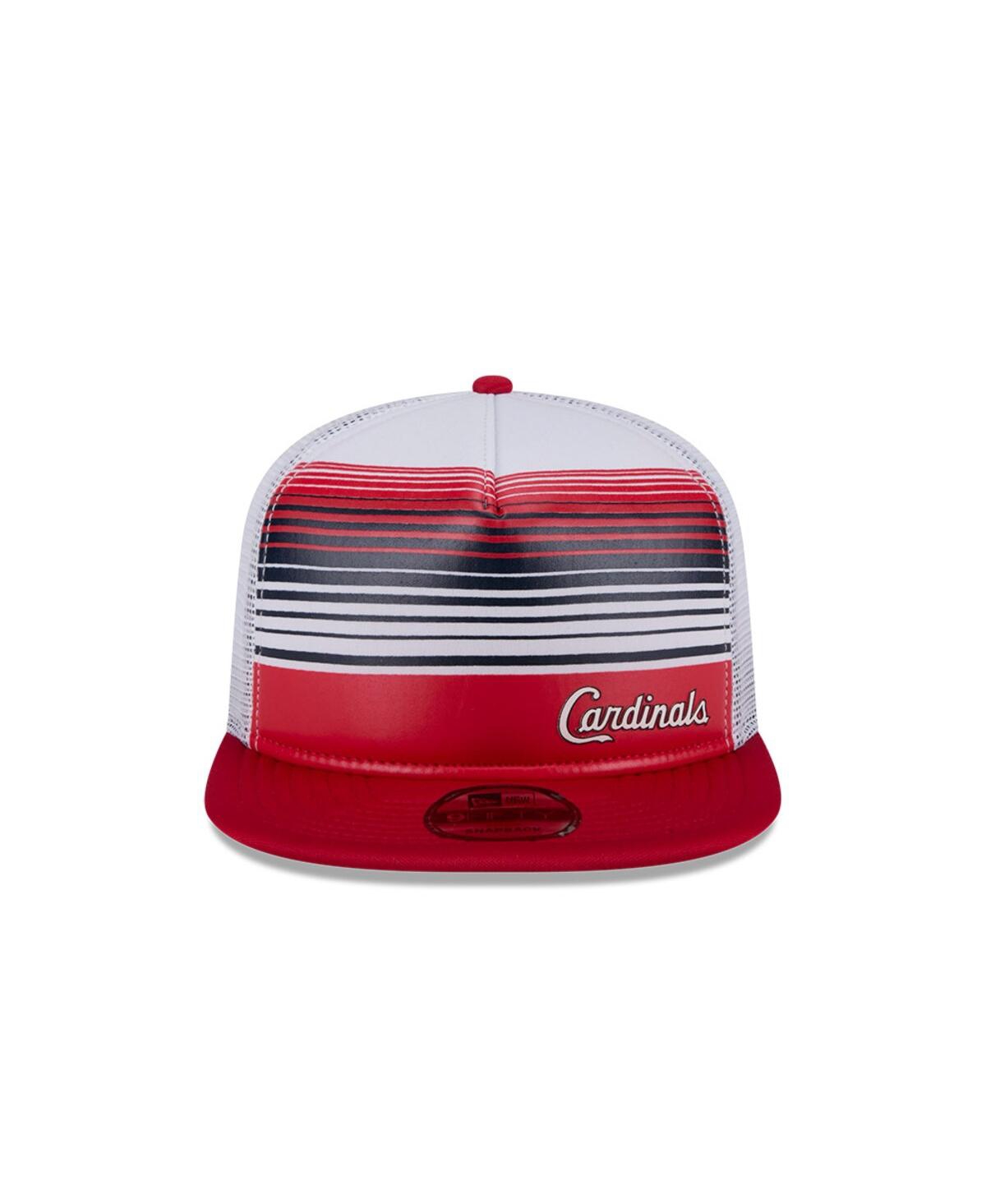 NEW ERA MEN'S RED ST. LOUIS CARDINALS TEAM HORIZON 9FIFTY A-FRAME TRUCKER SNAPBACK HAT 