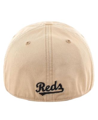 Мужская приталенная шляпа от бренда '47' цвета хаки Cincinnati Reds с принтом франшизы