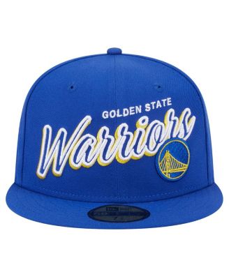 Men's Royal Golden State Warriors Sport Night Script Sided 59FIFTY Fitted Hat