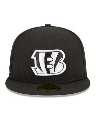 Men's Black Cincinnati Bengals Main Patch 59FIFTY Fitted Hat