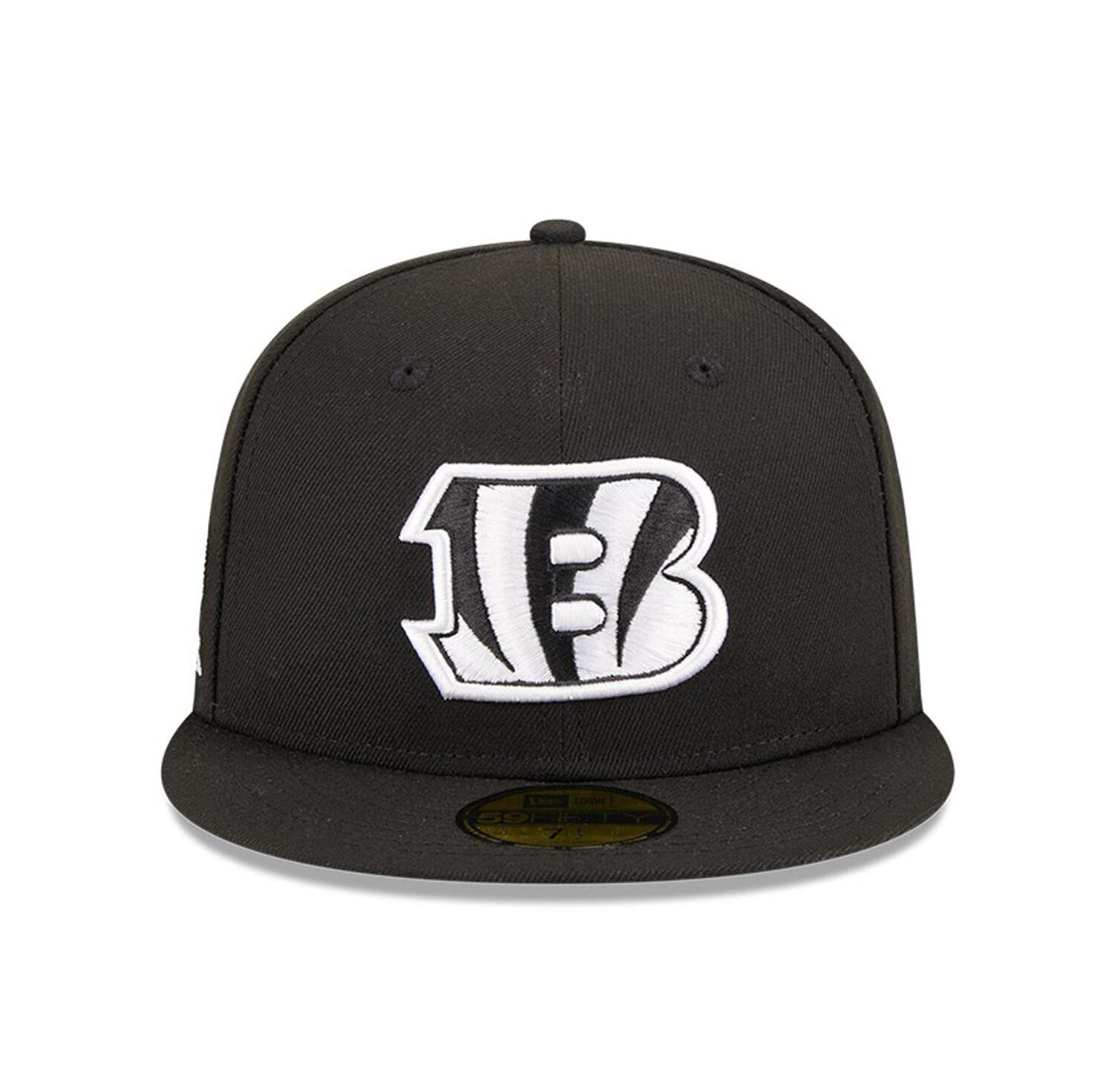 Men's Black Cincinnati Bengals Main Patch 59FIFTY Fitted Hat