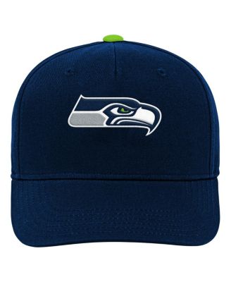 Big Boys and Girls College Navy Seattle Seahawks Team Pre-Curved Adjustable Hat