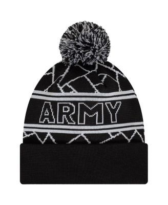 Мужская вязаная шапка New Era Newcastle United Sport черного цвета с манжетами и помпоном