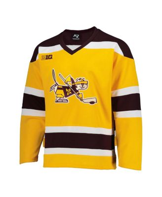 Спортивная одежда K1 Мужская золотая копия хоккейной майки Minnesota Golden Gophers