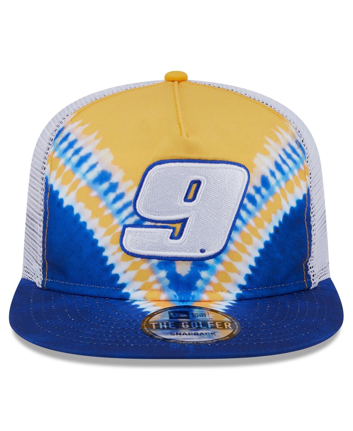 NEW ERA MEN'S BLUE CHASE ELLIOTT GOLFER TIE-DYE SNAPBACK HAT 