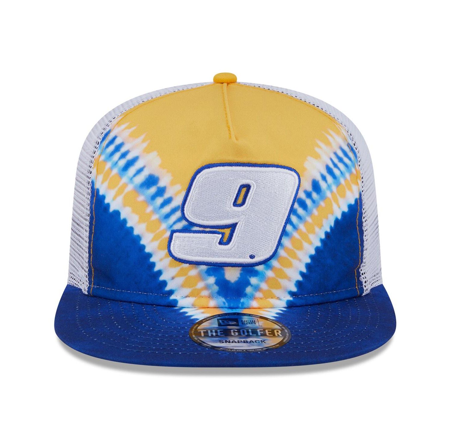 Men's Blue Chase Elliott Golfer Tie-Dye Snapback Hat