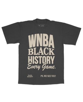 Футболка премиум-класса Playa Society для мужчин и женщин черного цвета WNBA Black History Month Every Game