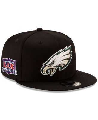 New Era - Men's Black Philadelphia Eagles Super Bowl LIX Champions Side Patch 9FIFTY Snapback Hat
