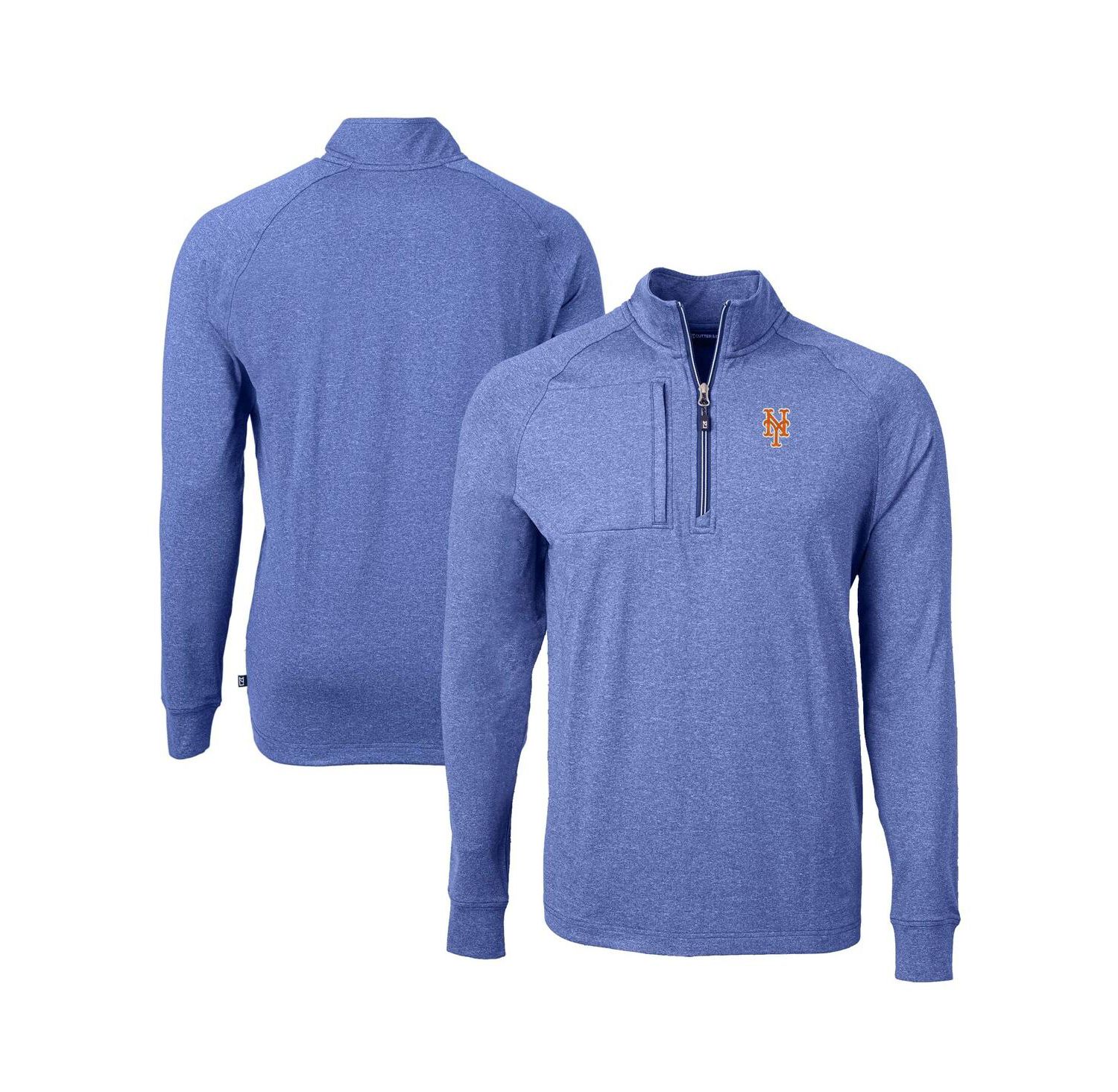 Men's Heather Royal New York Mets Adapt Eco Knit Stretch Quarter-Zip Pullover Sweatshirt