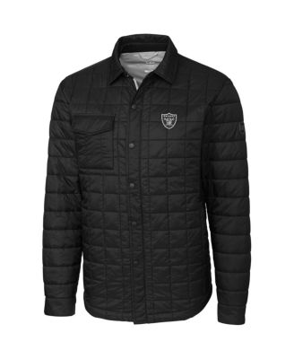 Мужская черная рубашка-пиджак Las Vegas Raiders Rainier от Cutter & Buck