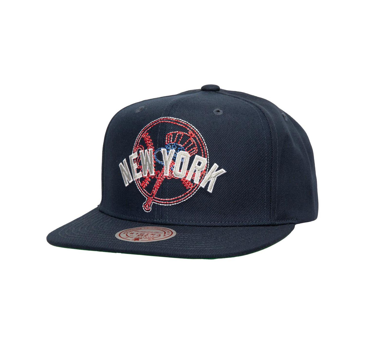Men's Navy New York Yankees Double Up Snapback Hat