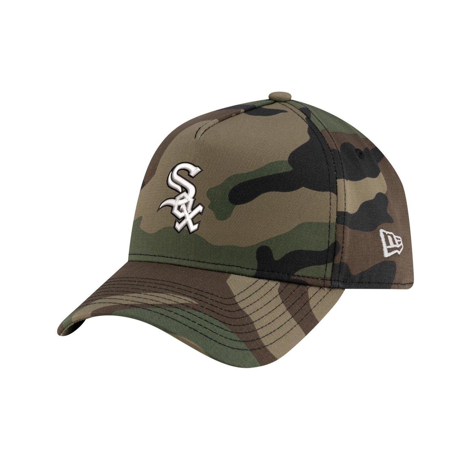 Men's Camo Chicago White Sox Woodland Team Pop 9FORTY A-Frame Adjustable Hat