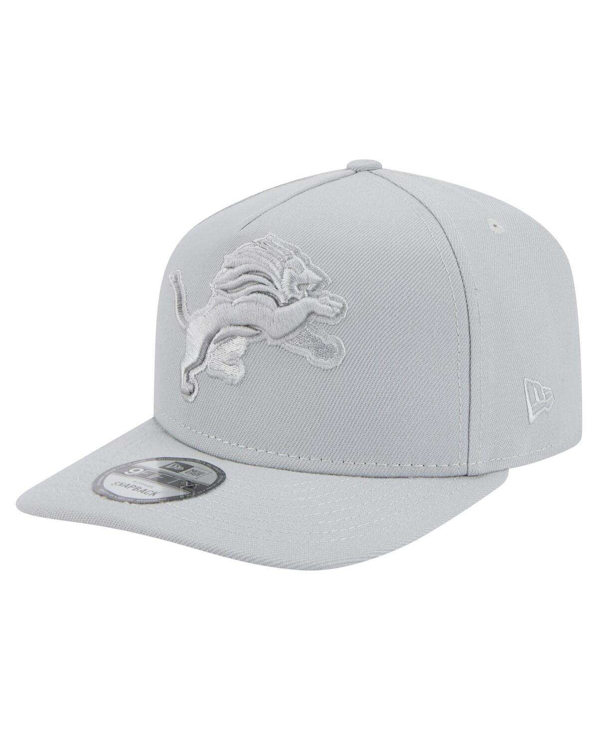 NEW ERA MEN'S GRAY DETROIT LIONS COLOR PACK 9FIFTY SNAPBACK HAT 