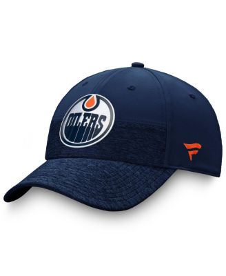 Мужская двухцветная шапка Flex для раздевалки Fanatics Navy Edmonton Oilers Authentic Pro Locker Room