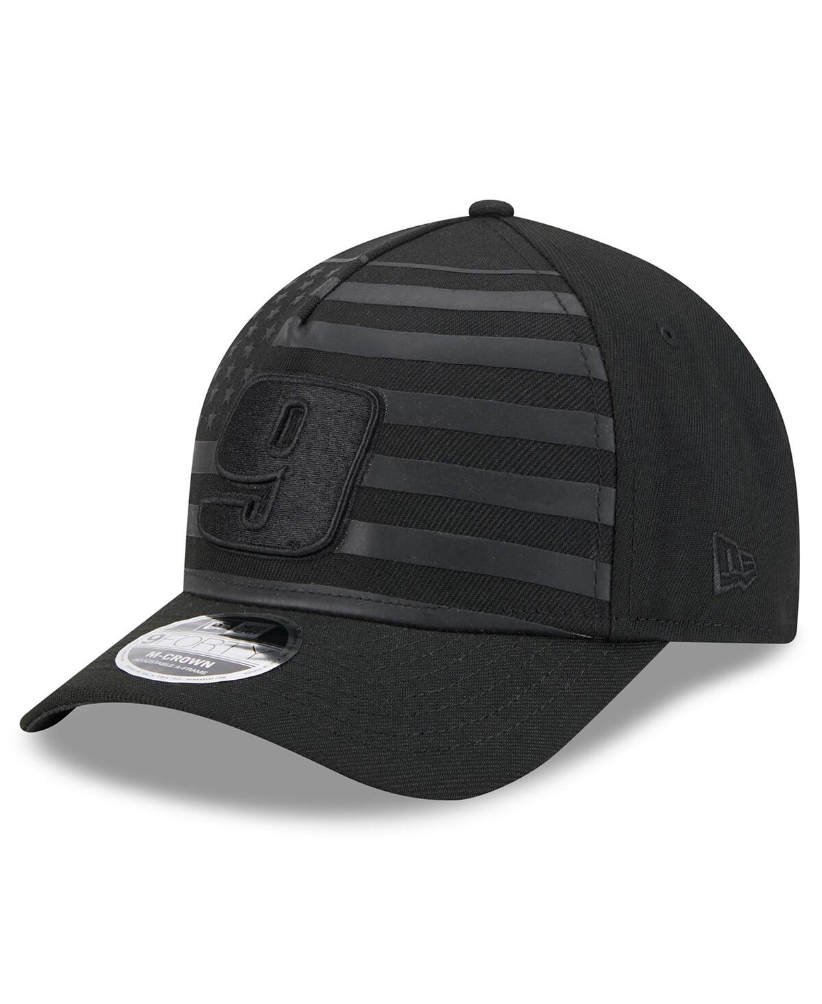 New Era Men's Black Chase Elliott American Flag 9forty M-crown A-frame Adjustable Hat In Black