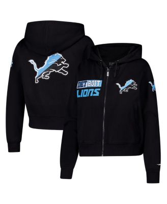 Pro Standard - Women's Black Detroit Lions Split Logo Full-Zip Hoodie