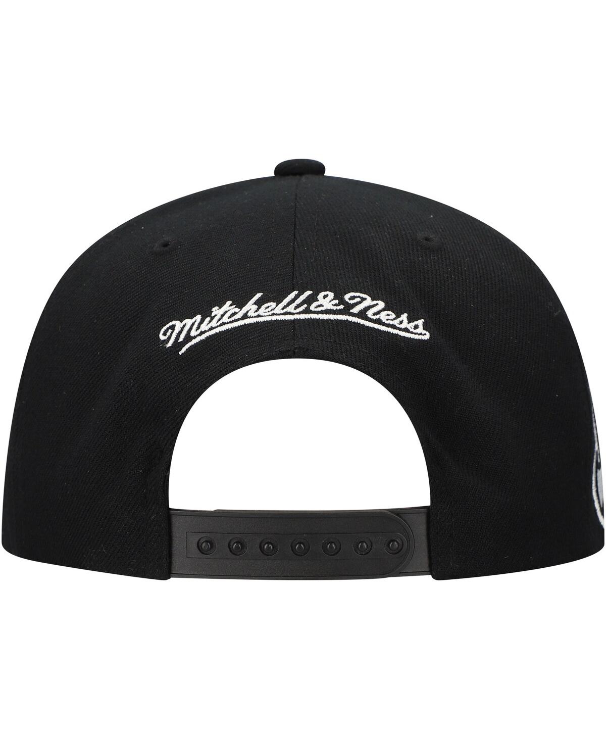 Mitchell & Ness Men's Black New Jersey Devils Team Snapback Hat In Black