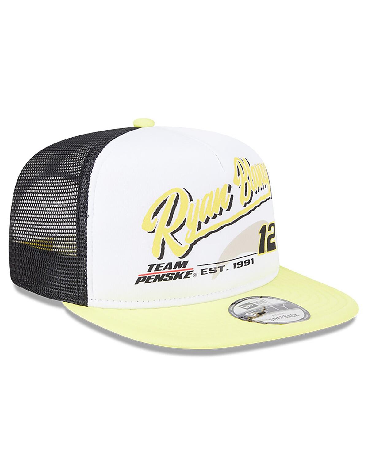 New Era Men's Black Ryan Blaney 9fifty A-frame Retro Script Snapback Hat In Black