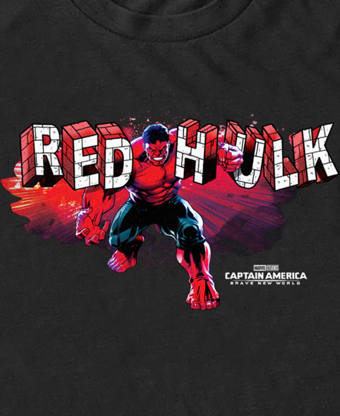 Мужская футболка Marvel Big Red Hulk Short Sleeve, цвет: Чёрный — фото 3