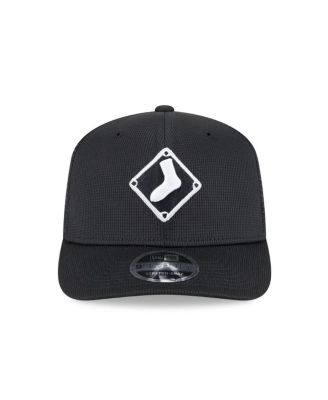 Men's Black Chicago White Sox 2025 Batting Practice 9SEVENTY Stretch-Snap Trucker Hat
