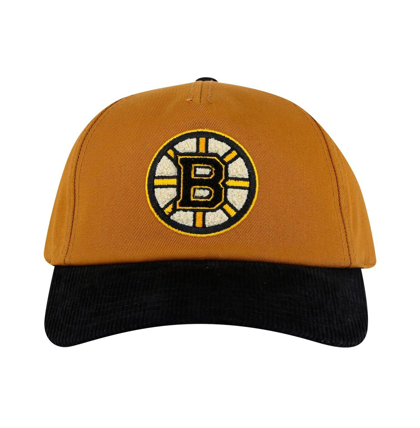 Мужская кепка American Needle Tan/Black Boston Bruins Burnett Adjustable Hat — фото 1